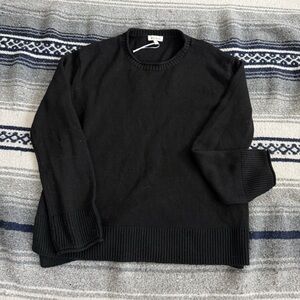 Ella Moss Black Crew Neck Sweater Womens Size XS